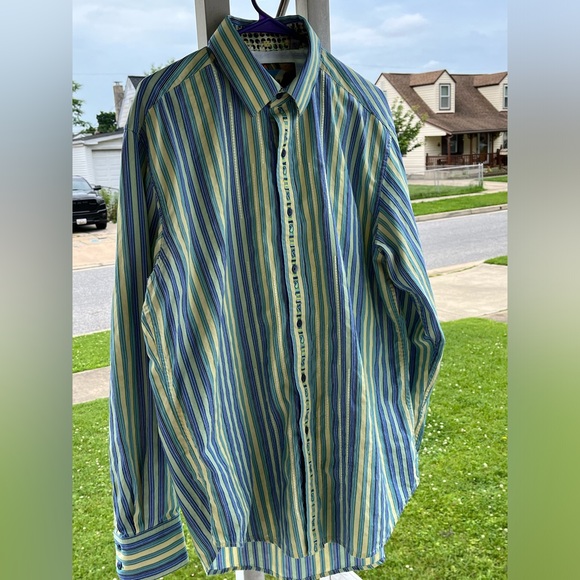 Robert Graham Other - Men's Robert Graham Beautiful Multi Color Long Sleeve Dress Shirt, Cotton - L